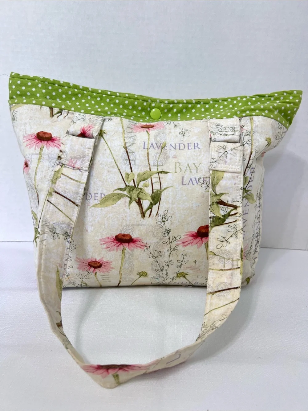 Handmade Floral Herb Garden Girl Prairie Cottagecore Bloomcore Handbag Tote Bag